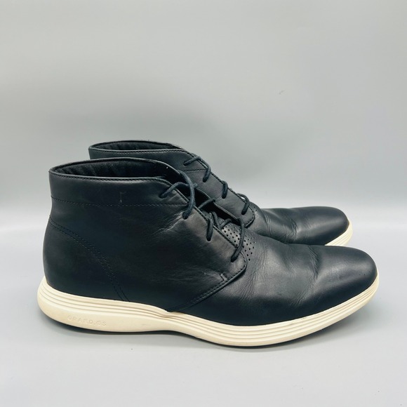 Cole Haan Other - Cole Haan Boots Mens 11 Black Leather Grand OS Chukka Lace Up Booties Shoes